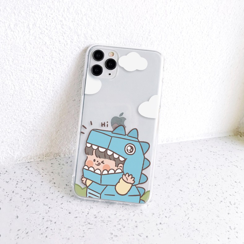 Ốp lưng iphone Couple Khủng long viền trong chống ố 5/6/6plus/6s/6splus/7/7plus/8/8plus/x/xs/11/12/pro/max/plus/promax | BigBuy360 - bigbuy360.vn