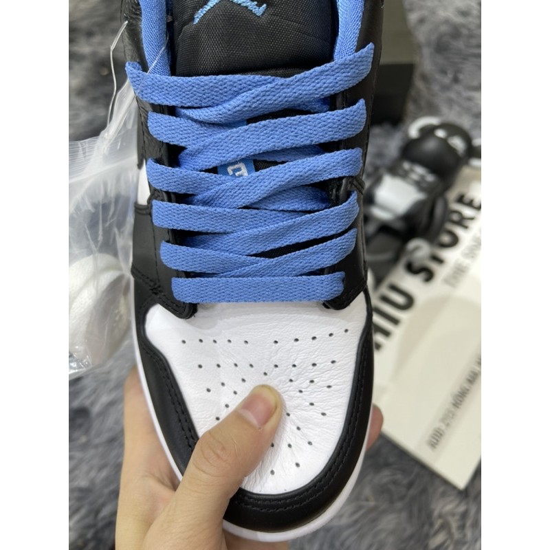 (free ship) Giầy thể thao sneaker cổ ngắn black laser blue low xanh đen ôm chân (ảnh thật + full box)