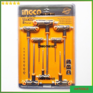 Bộ lục giác bi bông tròn tay cầm chữ T Total Ingco 1234