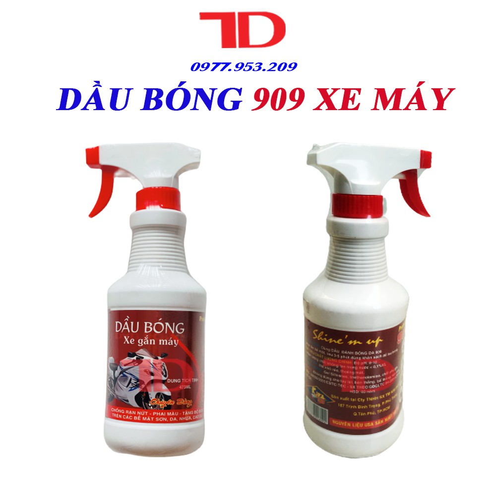 Chai Xịt Bóng Bảo Vệ Xe Máy 909 Kira, dầu bóng chuyên dụng