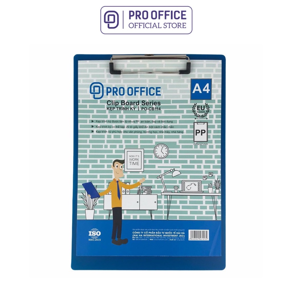 File Kẹp Tài Liệu, Trình Ký Đơn PRO OFFICE Làm Từ Nhựa Mica, Viết Êm Tay PO-CB115/CB315