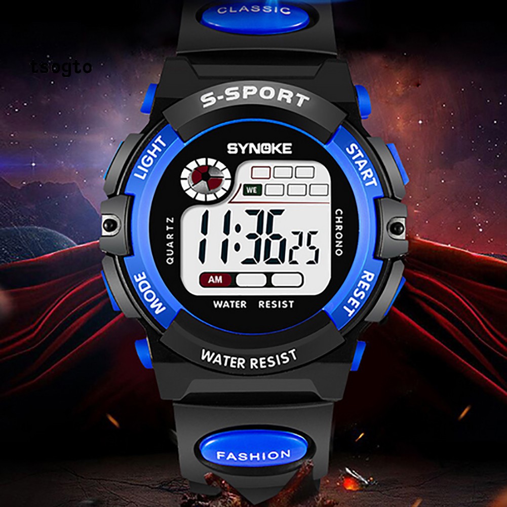 Đồng hồ điện tử thiết kế chống nước phong cách thể thao dùng cho bé trai và bé gái | BigBuy360 - bigbuy360.vn