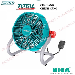 Quạt máy dùng pin total tfali2002 2 tốc độ gió, điều chỉnh độ nghiêng 0-360 độ - không kèm pin sạc - tblđ