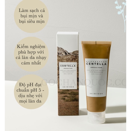 Sữa Rửa Mặt Skin1004 Madagascar Centella Ampoule Foam 125ml Dưỡng Ẩm Và Làm Sạch Da
