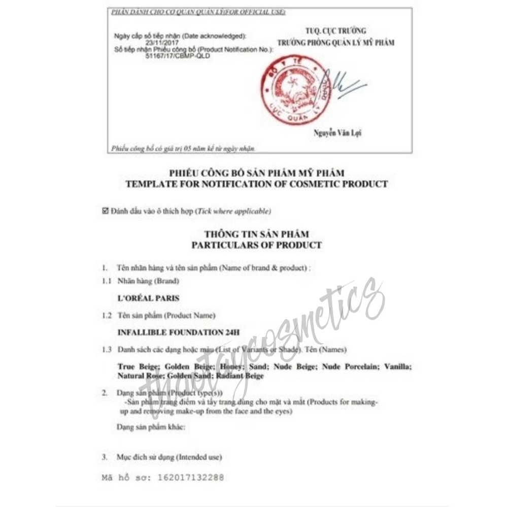 Kem nền LOreal Infallible 24 Hour Fresh Wear Foundation