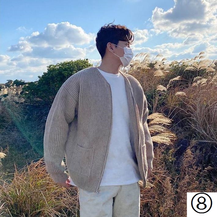 Áo Khoác Cardigan Dệt Kim Cao Cấp Dáng Rộng Có Khóa Kéo Phong Cách Hàn Quốc Thời Trang Xuân Thu Mới Cho Nam