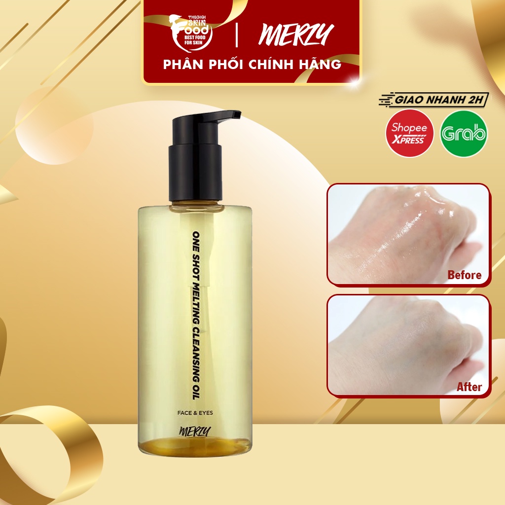 Dầu Tẩy Trang Làm Sạch Sâu Lỗ Chân Lông, Dịu Nhẹ Merzy One Shot Melting Cleansing Oil 300ml