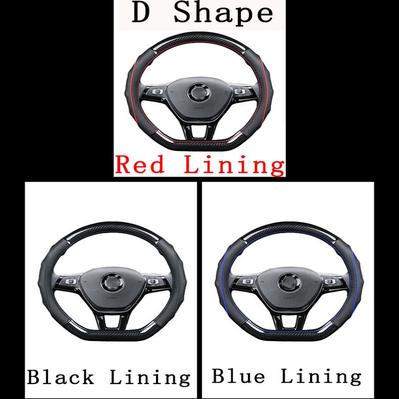 Vỏ Bọc Vô Lăng Xe Hơi Chất Liệu Da Sợi carbon Chống Trượt Cho zs mg 3 5 6 7 zs hs gs ehs ezs gt