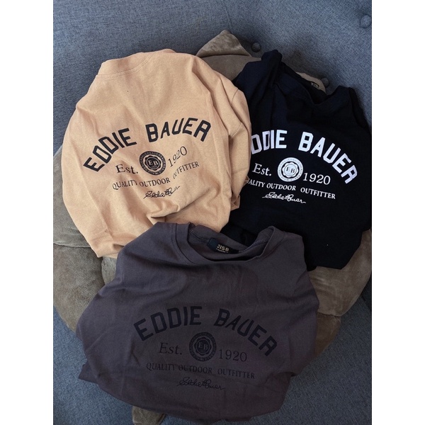 Áo Thun 3158 In Chữ EDDIE BAUER, Áo Phông Nam Nữ Tay lỡ form rộng Oversize | BigBuy360 - bigbuy360.vn