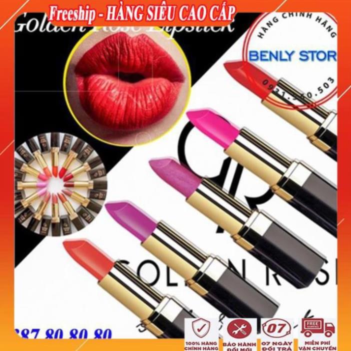 Son môi đẹp lipstick golden rose/Son lì cao cấp không lem, không trôi,siêu mềm mượt quyến rũ Xịn