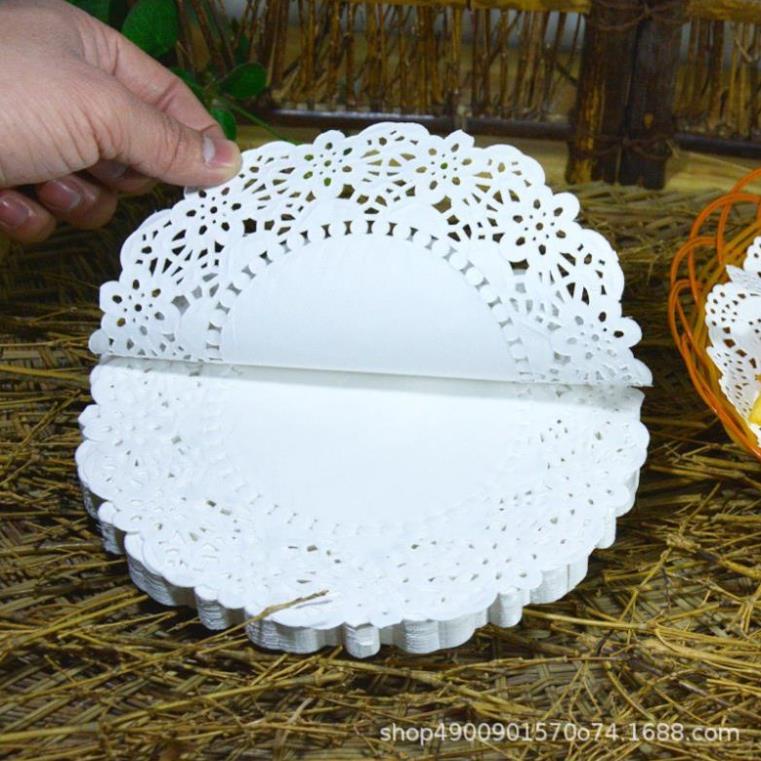 [Free Ship❤️] Set 100 Giấy Nến Hoa Văn Lót Đồ Ăn, Lót Nồi Chiên Không Dầu -Mai Chi