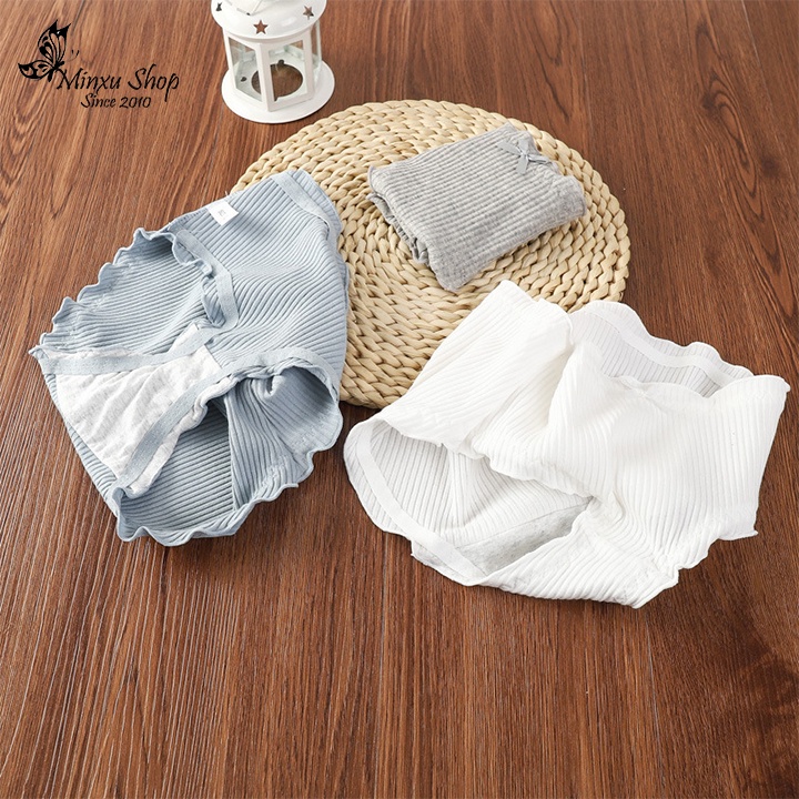 Quần lót cotton vải nhún co dãn 4 chiều, màu sắc nhã nhặn, nhẹ mềm mát giá rẻ dễ thương Minxu Shop 722