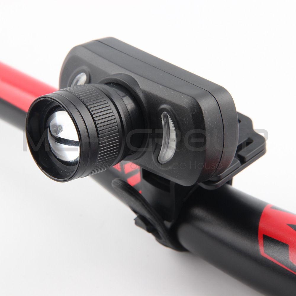 Đèn Pha Xe Đạp Siêu Sáng LED COB Với 2 Bóng Phụ Xanh Đỏ Chớp Nháy Nhiều Chế Độ Sáng Chống Nước Sạc Điện USB MLH