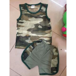 Đồ bộ ba lỗ lưới lính