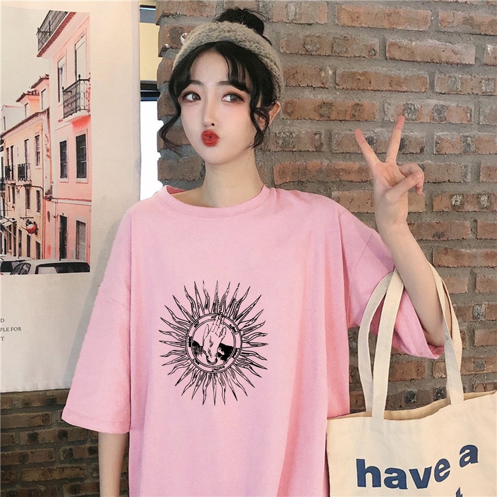 Áo Thun Tay Lỡ In Nhiệt Bàn Tay Mặt Trời Unisex chất Cotton phong cách Ulzzang  ATIN19 - Áo Phông chất Cotton cao cấp | BigBuy360 - bigbuy360.vn