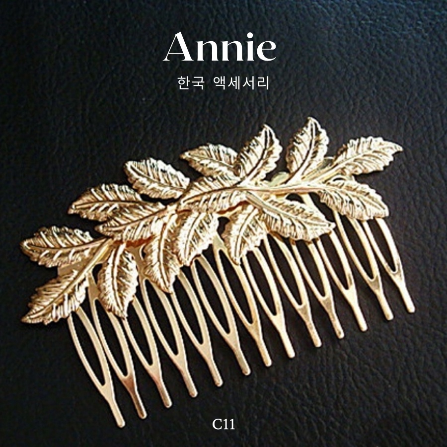 Cài tóc lá vàng nữ tính trẻ trung ANNIE - C11