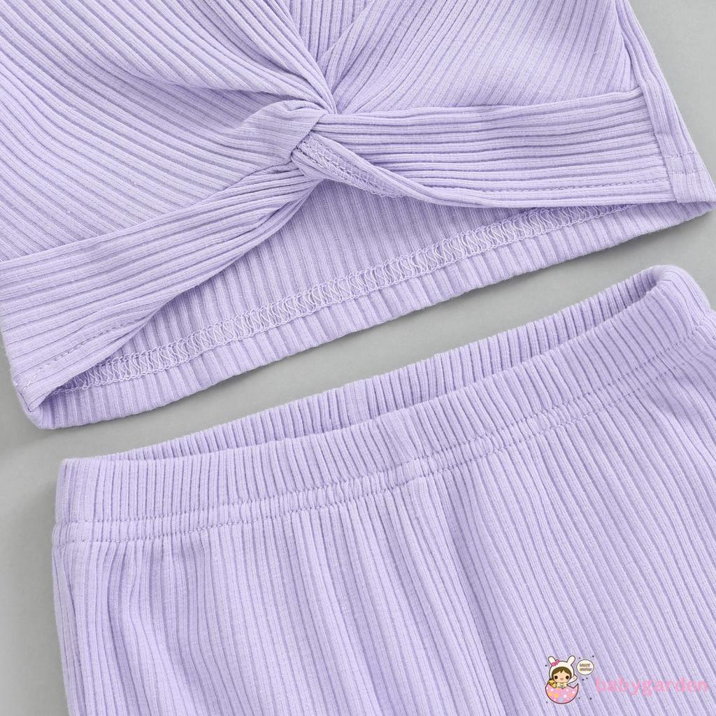 Set Đồ 2 Món Gồm Áo Cổ Thuyền Tay Dài Gân In Chữ + Quần Dài Eo Cao Xếp Ly Cho Bé Gái 2-7 Tuổi