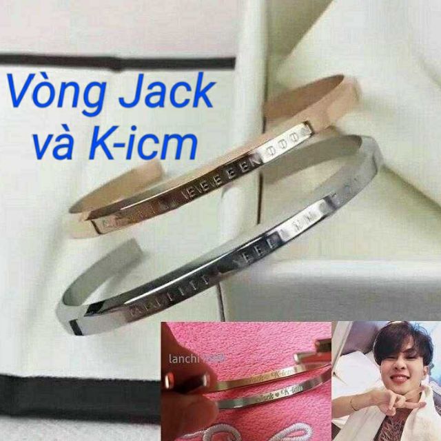 🍭🍭🍭VÒNG TAY JACK K-ICM Titan cuff  khắc công nghệ  lazer đẹp  sắc xảo
