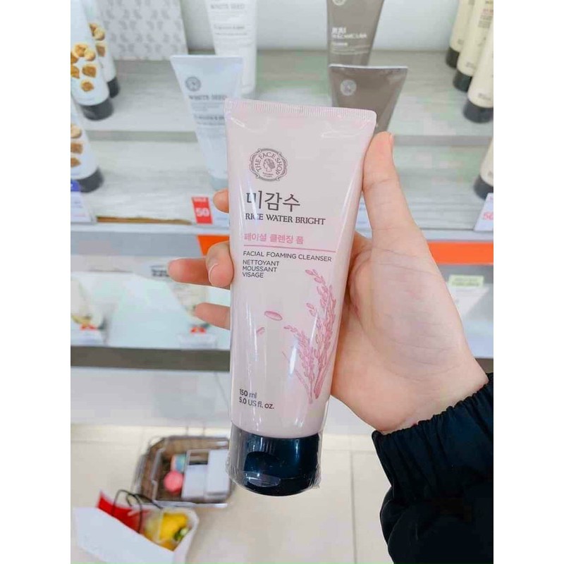 [NHẬP KHẨU] Sữa Rửa Mặt Gạo The Face Shop Hàn Quốc - Làm sạch sâu -hỗ chợ tẩy tế bào chết-làm trắng da-Hericosmetic