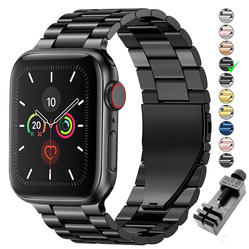 Dây Đeo Bằng Thép Không Gỉ Cho Đồng Hồ Thông Minh iwatch 7 6 SE 5 4 3 2 1 41mm 45mm 44mm 38mm 42mm 40mm