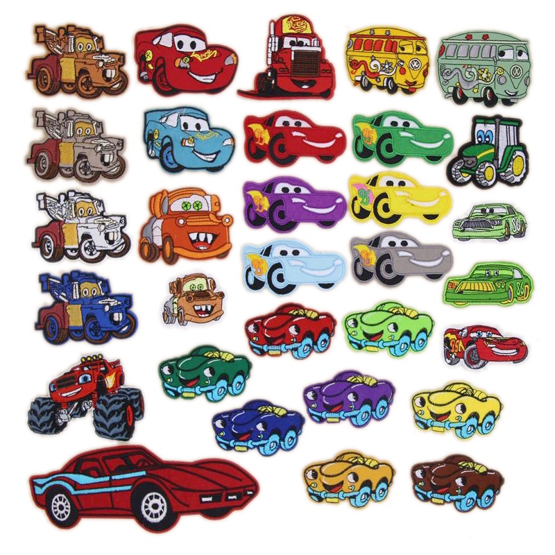 Cars Miếng Dán Ủi Thêu Họa Tiết lightning mcqueen Trang Trí Quần Áo / Băng Cánh Tay diy Có Thể Được Ủi Được Có Thể Dùng Làm Huy Hiệu / Trang Trí Điện Thoại / Khách Sạn