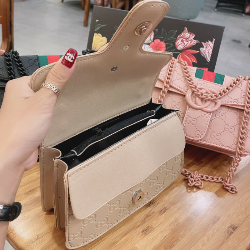 SALE 15/05 Túi xách nữ thời trang day logo full màu túi HP04 | BigBuy360 - bigbuy360.vn