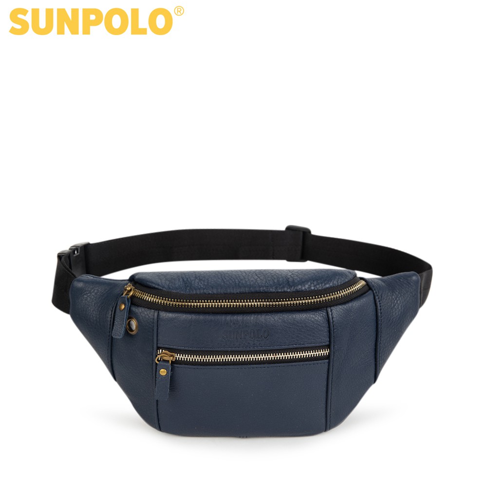 Túi Bao Tử Nam Da Bò Cao Cấp SUNPOLO Đen Nâu Xanh Navy SBT105