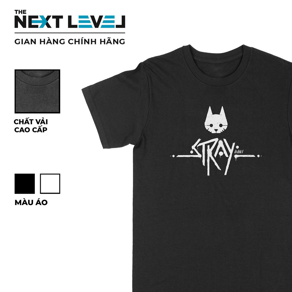 Áo thun Stray: Game con mèo Unisex THE NEXT LEVEL, Cotton 100% 2 màu nam nữ - BT0196 0197