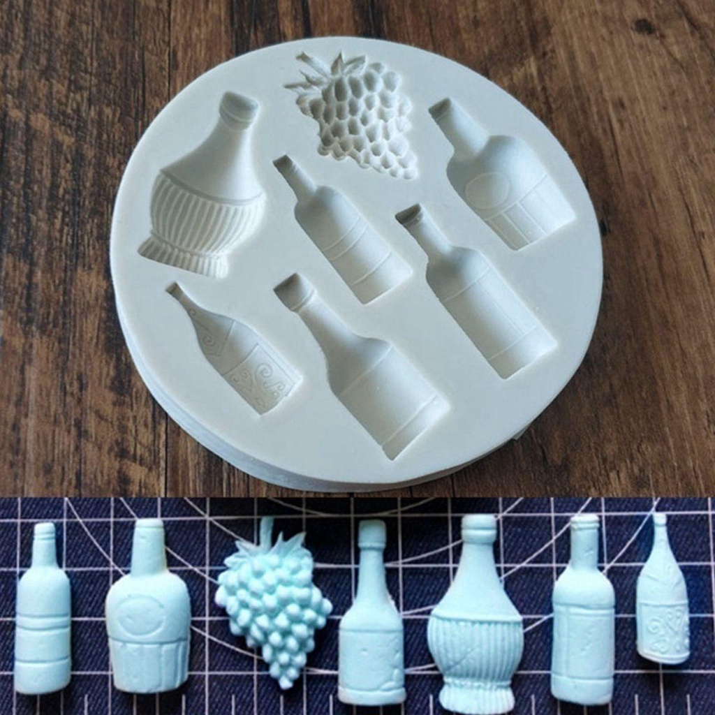 Khuôn Làm Bánh Kẹo Hình Chai Nho 3D DIY