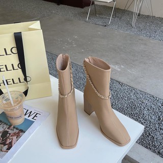 💖FULLBOX BOOT💖 Bốt ngắn cổ 7 phân quai xích thời trang
