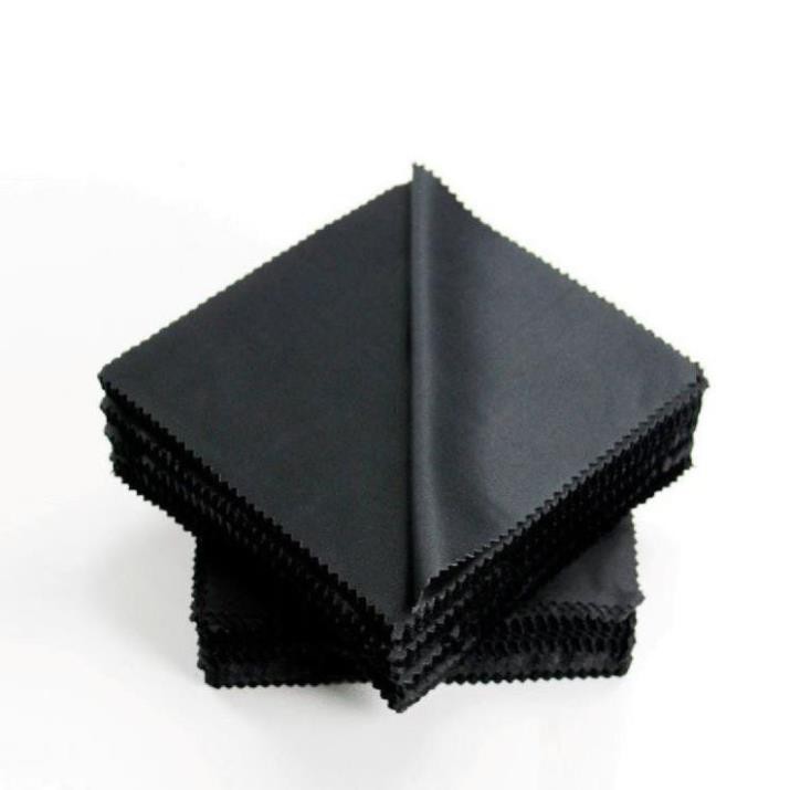 Khăn lau kính, điện thoại hoặc đồ trang sức màu đen 8x8cm shopkinhsi