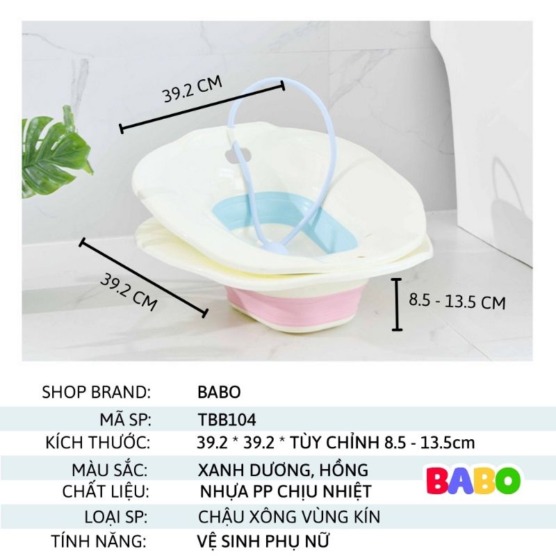 Chậu xông gấp gọn | ghế xông vùng kín sau sinh