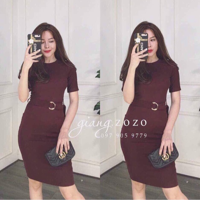 Váy body, kèm đai lưng