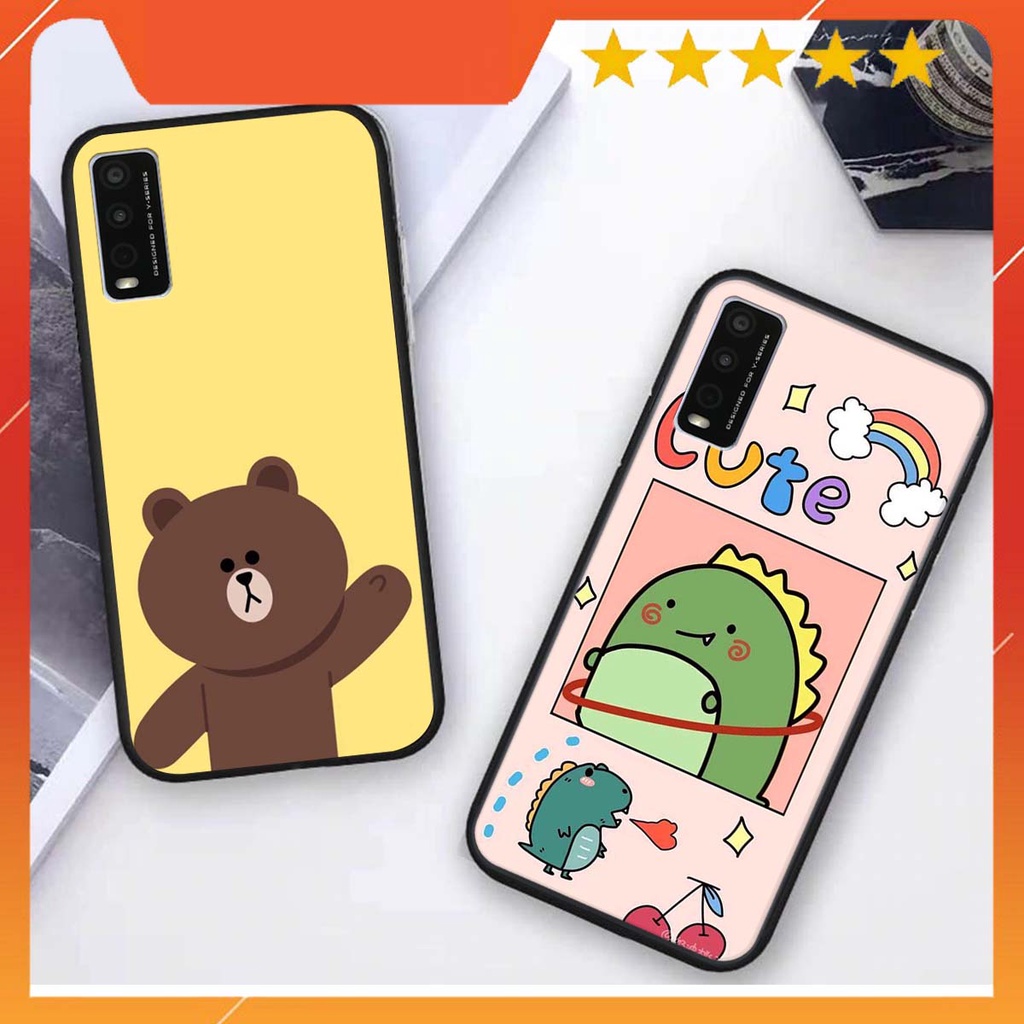 Ốp lưng Vivo Y20 in hình khủng long , gấu nâu xinh xắn, siêu cute  mà còn vô cùng RẺ -ĐẸP