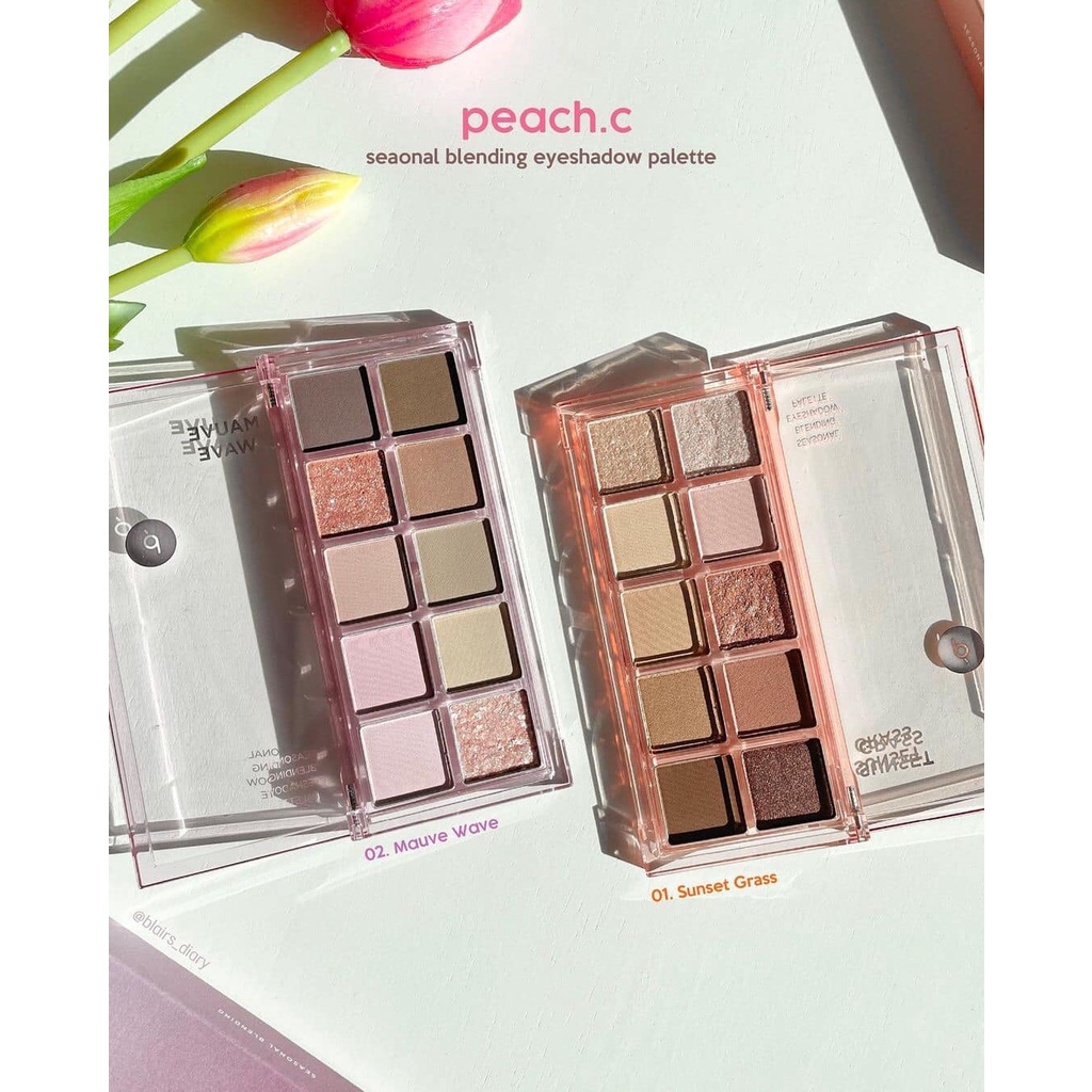 Bảng phấn mắt 𝗣𝗲𝗮𝗰𝗵 𝗖 Seasonal Blending Eyeshadow Palette