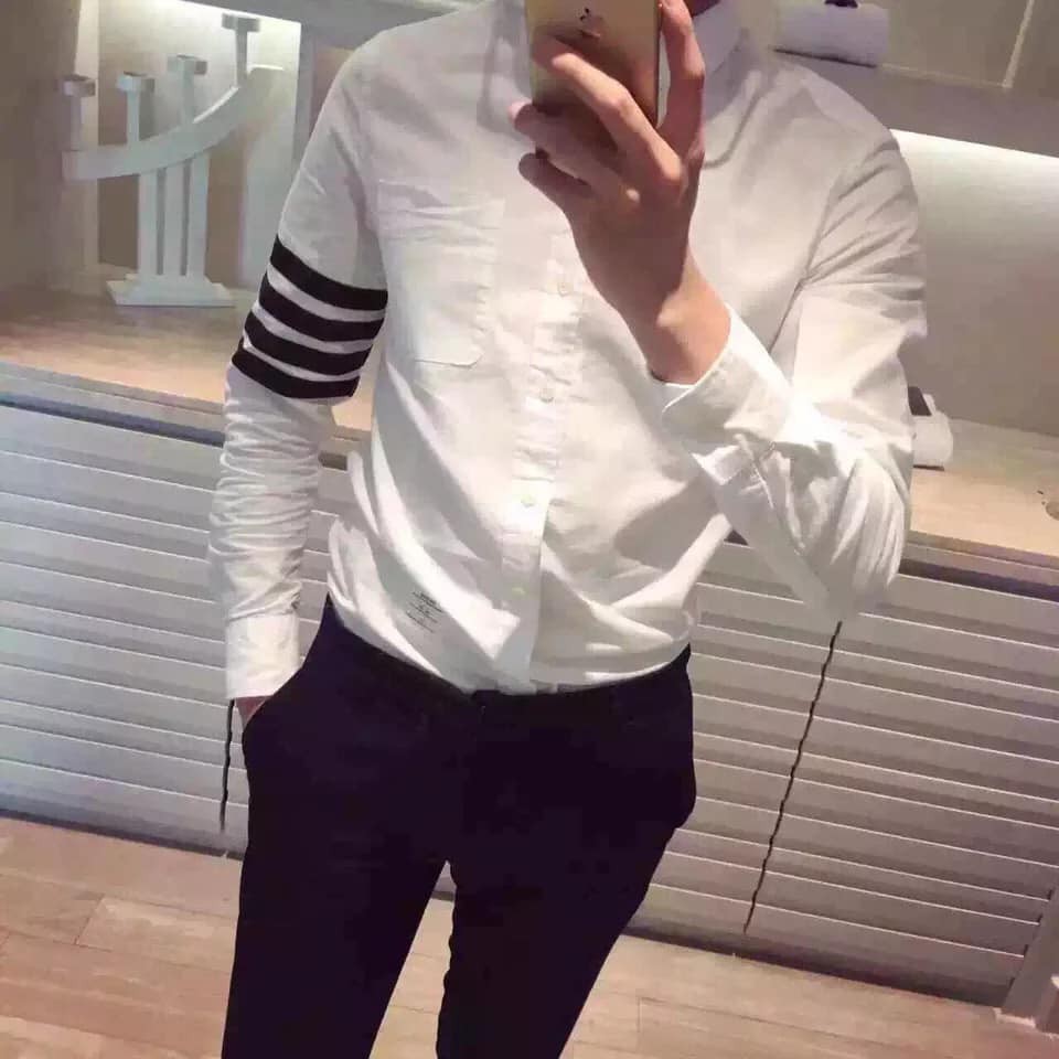ÁO SƠ MI thom brow TRẮNG