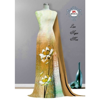vải áo dài hoa sen
