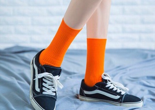 VỚ TRƠN CỔ CAO MÀU NEON
