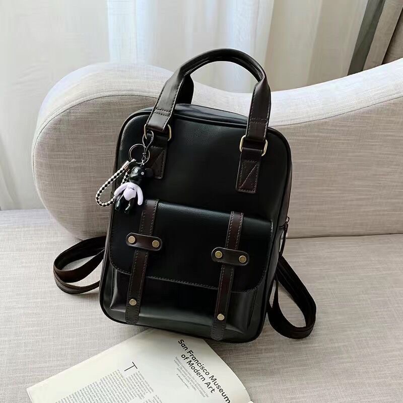 Balo da thời trang nữ cao cấp balo đi học tiện lợi chống nước chống thấm phong cách vintage hàn quốc