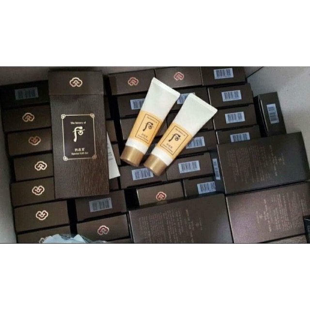 WHOO FOAM CLEANSER + CREAM CLEANSER - SET SRM + TẨY TRANG WHOO VÀNG 