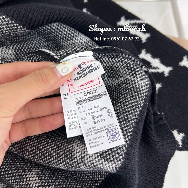 ẢNH THẬT / TQXK - Áo Len MLB Monogram - HÀNG XUẤT DƯ FULLTAG