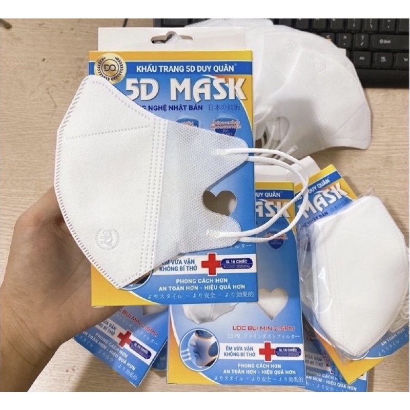 ( Hộp 10 Cái ) Khẩu Trang 5D Mask