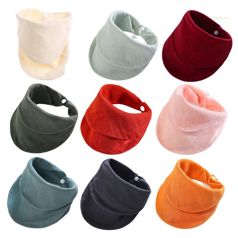 Yếm Ăn Cotton Hình Tam Giác Màu Sắc Xinh Xắn Cho Bé