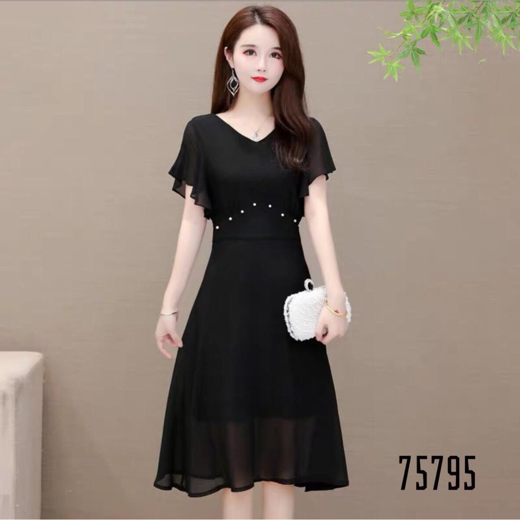 ĐẦM XÒE VINTAGE NỮ CỔ CHỮ V SIÊU SANG /CÓ SIZE 70KG