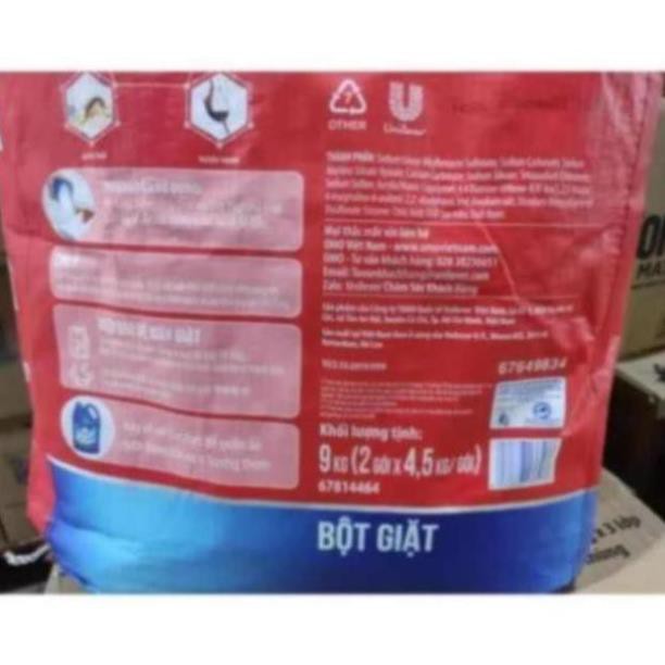 OMO BỘT GIẶT 9KG CHUYÊN DỤNG cho máy cửa trên, cửa trước, giặt tay 9 kí - uri1