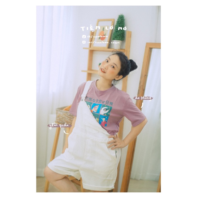 Yếm jean quần_màu trắng | BigBuy360 - bigbuy360.vn