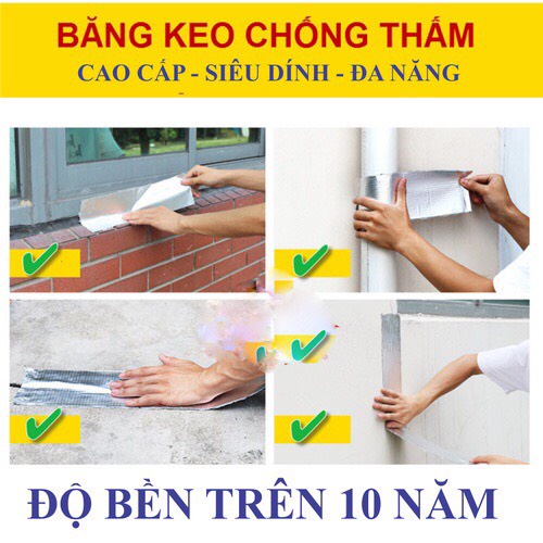 {SỈ} Keo Chống Thấm SIÊU DÍNH - CAO CẤP - ĐA NĂNG bản(khổ) 5cm, 10cm dài 5m.