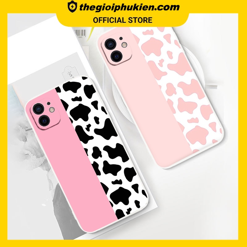 Ốp iphone - Ốp lưng iphone cạnh vuông Nửa bò sữa dành cho ip 6 đến 14promax - ng187
