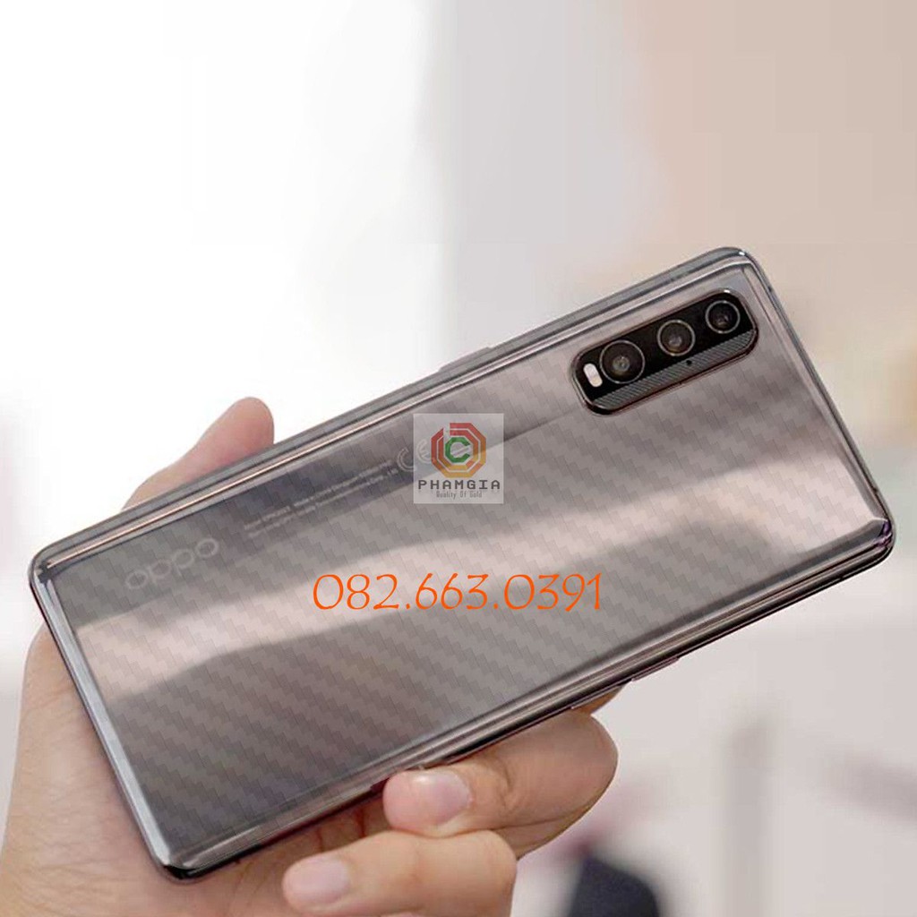 Miếng dán mặt lưng skin carbon Oppo Find X2/ Find X2 Pro/ Find X