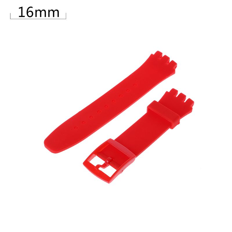 Dây Đeo Silicone Chống Mồ Hôi Cho Đồng Hồ Thông Minh Swatch 16/17/19/20mm